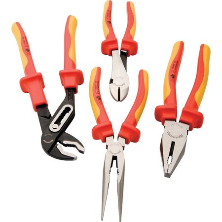 Dynamic Tools 4 Piece Pliers Set, Insulated Handles D055210